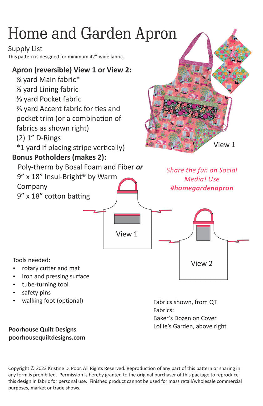 Home and Garden Apron Pattern