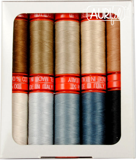The Perfect Little Box of Neutrals by Pat Sloan — Aurifil 50wt Thread Set, 10 Spools