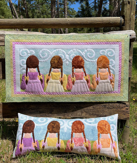 Country Girls wall hanging and bench pillow