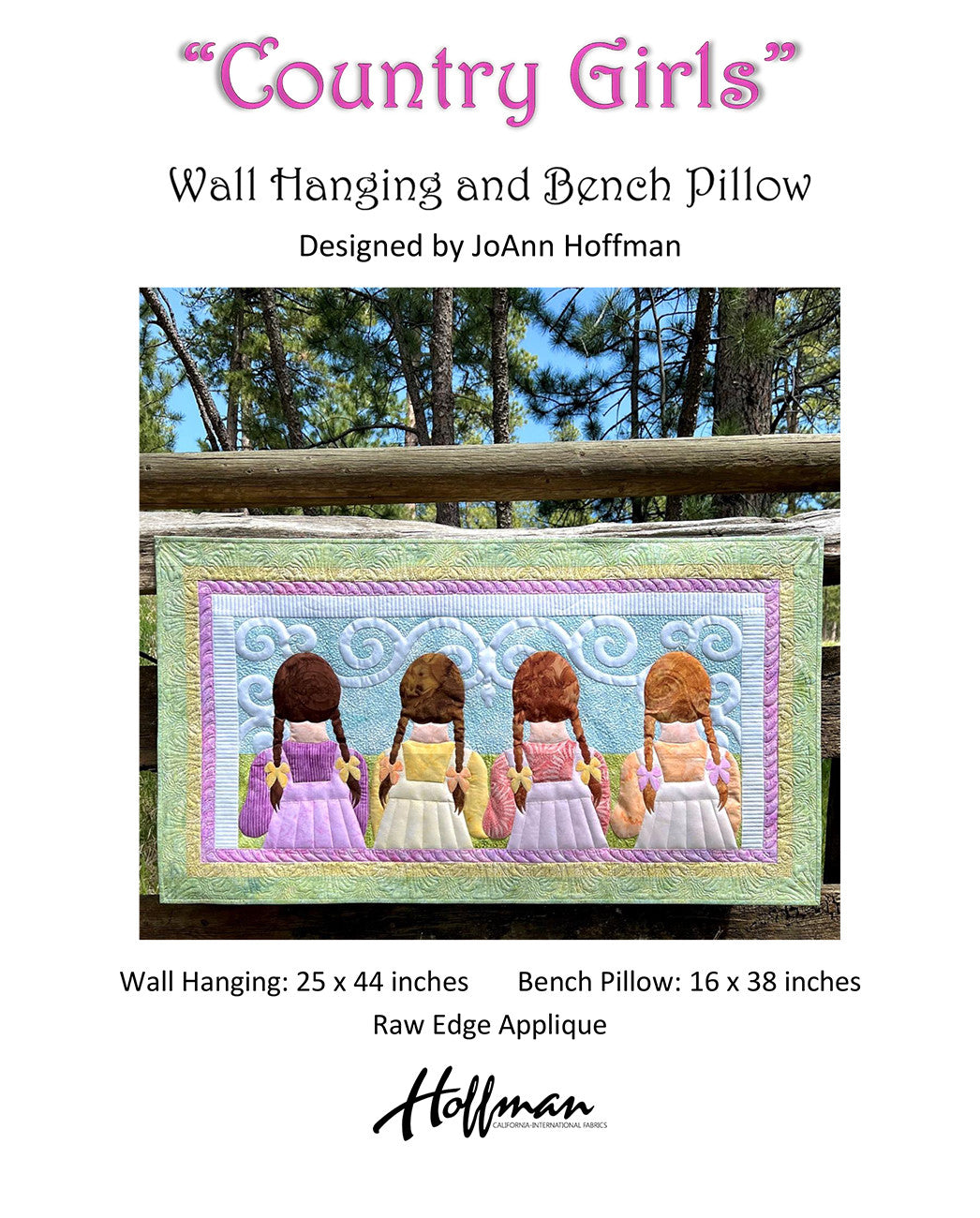 Country Girls wall hanging and bench pillow