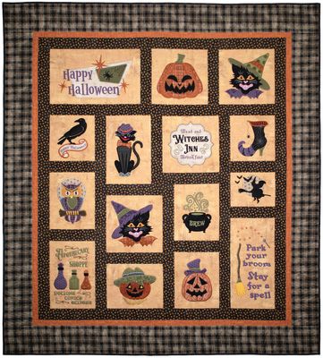 All Hallow's Eve Applique Machine Embroidery Quilt