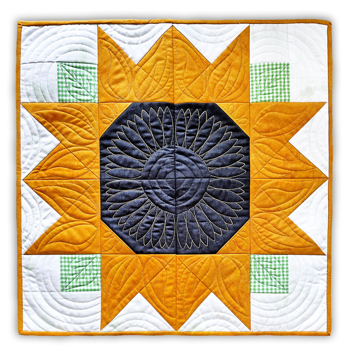 Sunflower Quilt In the Hoop Machine Embroidery