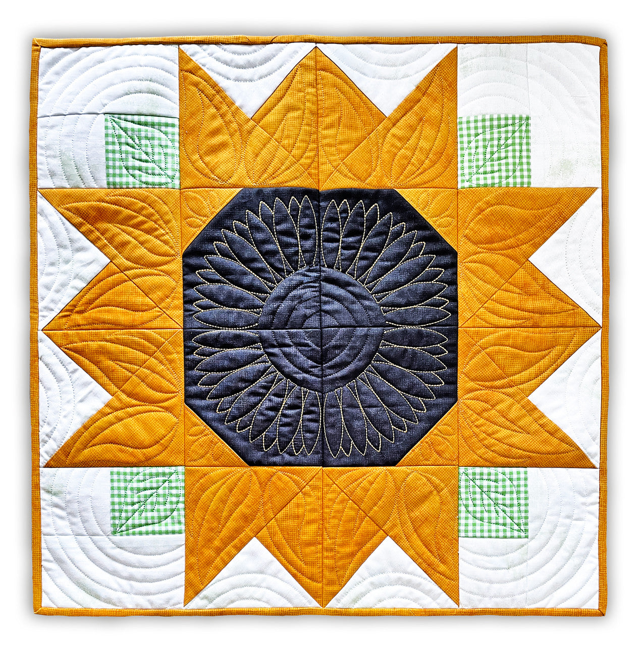 Sunflower Quilt In the Hoop Machine Embroidery