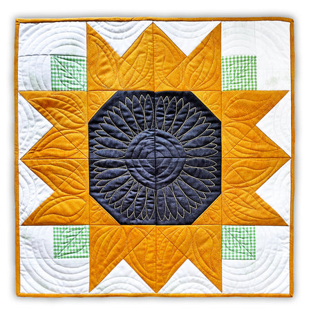 Sunflower Quilt In the Hoop Machine Embroidery