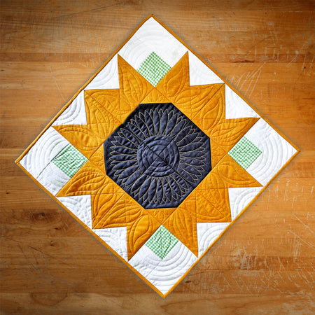 Sunflower Quilt In the Hoop Machine Embroidery