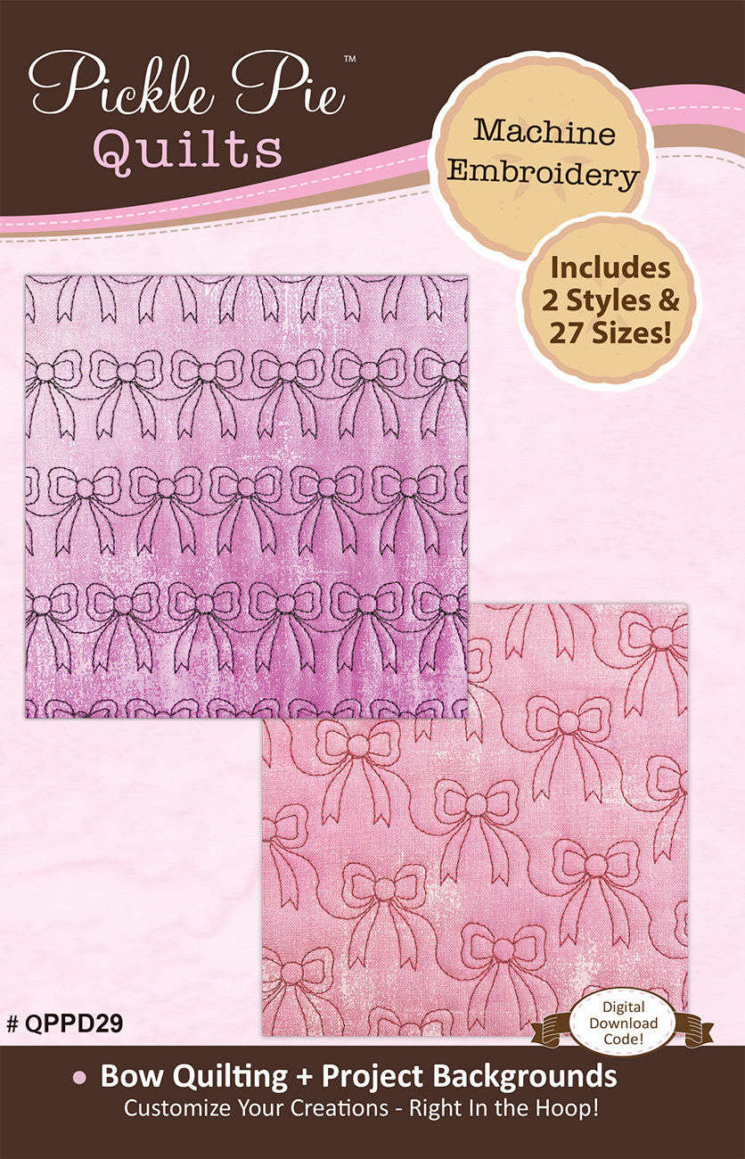 Bow Quilt Motifs & Project Backgrounds Machine Emb