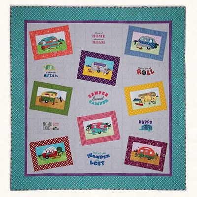 Retro Campers Machine Embroidery Quilt Pattern