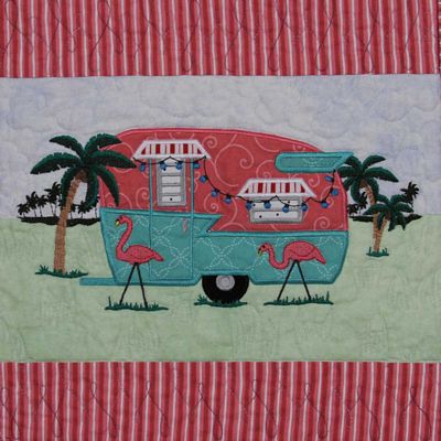 Retro Campers Machine Embroidery Quilt Pattern