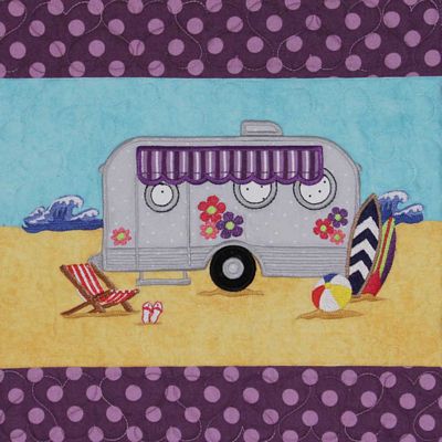 Retro Campers Machine Embroidery Quilt Pattern