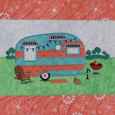 Retro Campers Machine Embroidery Quilt Pattern