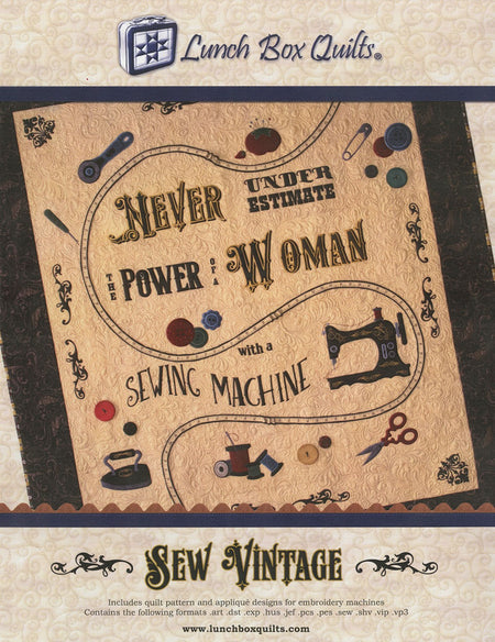 Sew Vintage Machine Embroidery Quilt Pattern