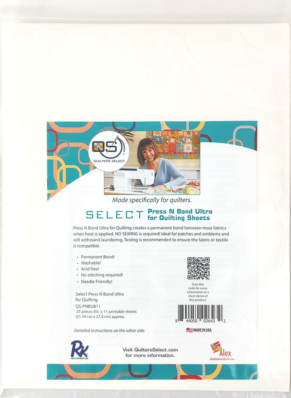 Quilters Select Press N Bond Ultra For Quilting Sheets