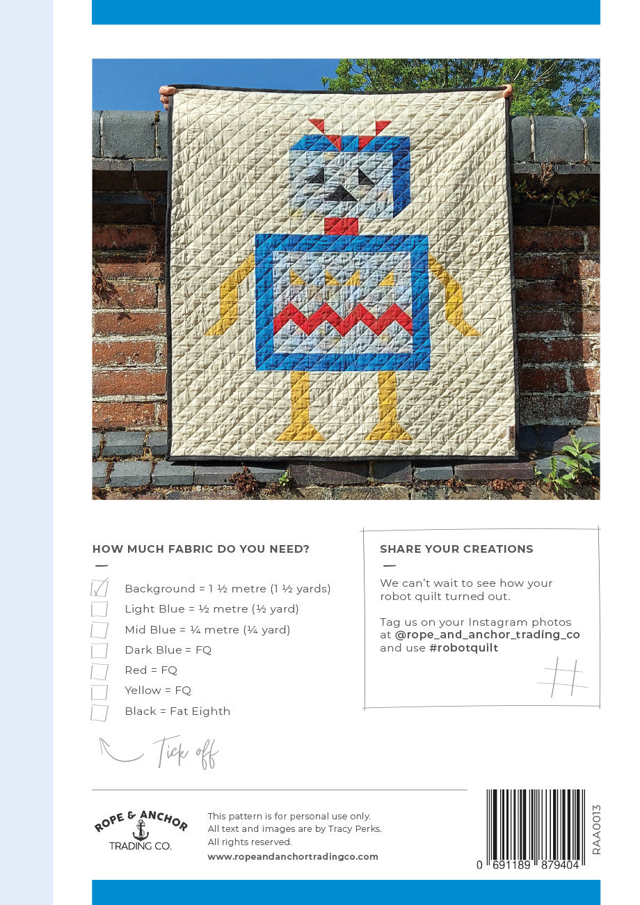 Robot Quilt Pattern