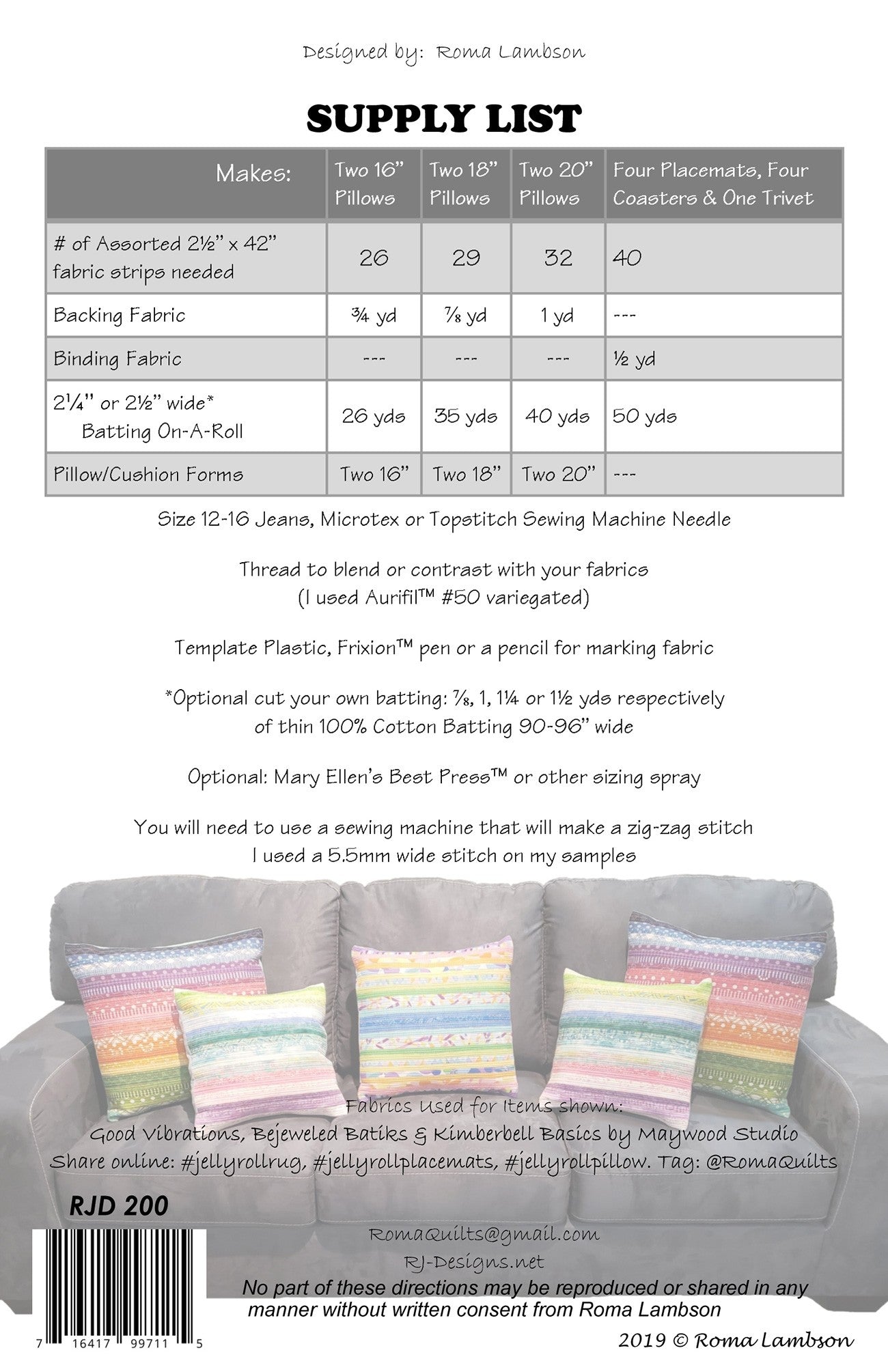 Pillows and Placemats - Coasters and Trivet Too!