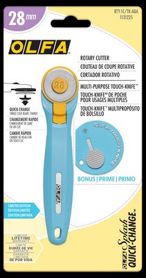 Olfa 28mm Aqua Handle Quick Change Rotary Cutter