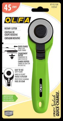 Olfa 45mm Quick Change Rotary Cutter Lime Green