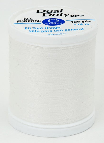 Coats and Clark XP Dual Duty Polyester Thread 125yd Winter White #0150