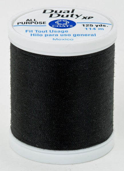 Coats and Clark XP Dual Duty Polyester Thread 125yd Celestial Black #0950