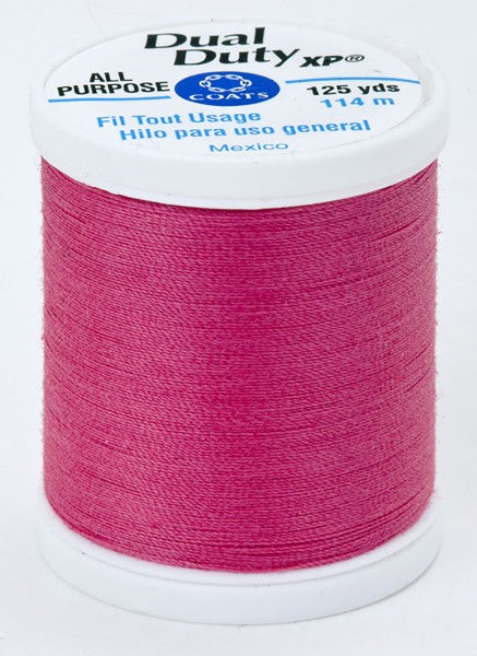 Coats and Clark XP Dual Duty Polyester Thread 125yd Hot Pink #1840