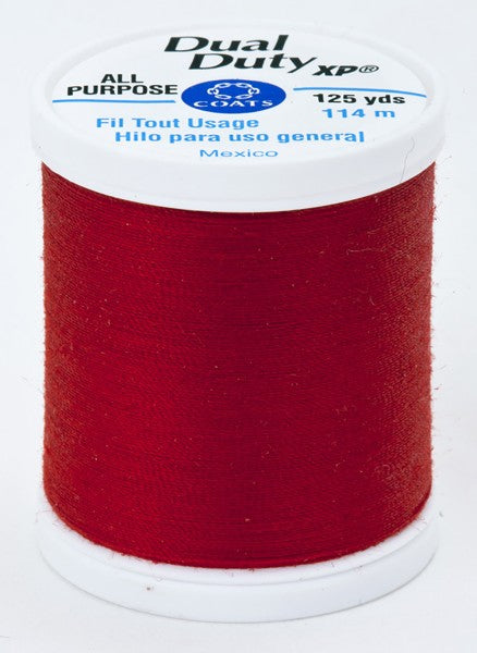 Coats and Clark XP Dual Duty Polyester Thread 125yd Red #2250