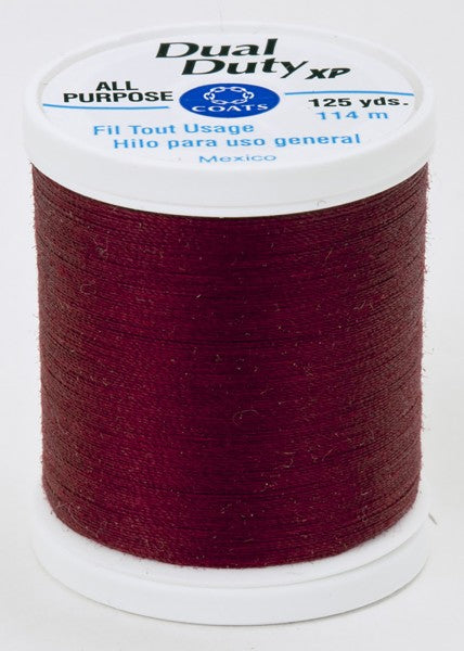 Coats and Clark XP Dual Duty Polyester Thread 125yd Barberry Red #2820