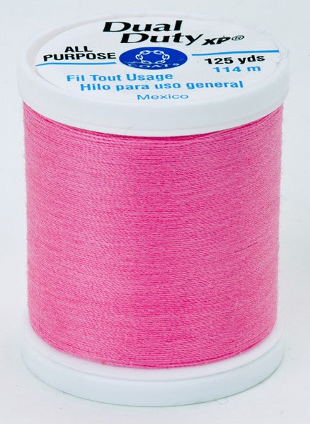 Coats and Clark XP Dual Duty Polyester Thread 125yd Neon Pink #9213