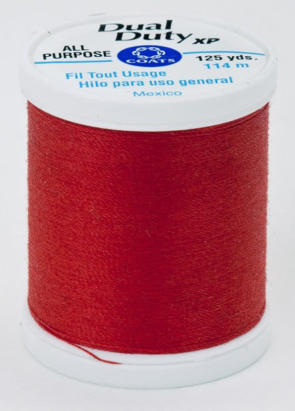 Coats and Clark XP Dual Duty Polyester Thread 125yd Bright Red #9225
