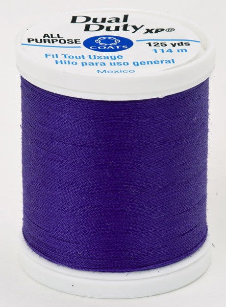 Coats and Clark XP Dual Duty Polyester Thread 125yd Bright Dark Purple #9238