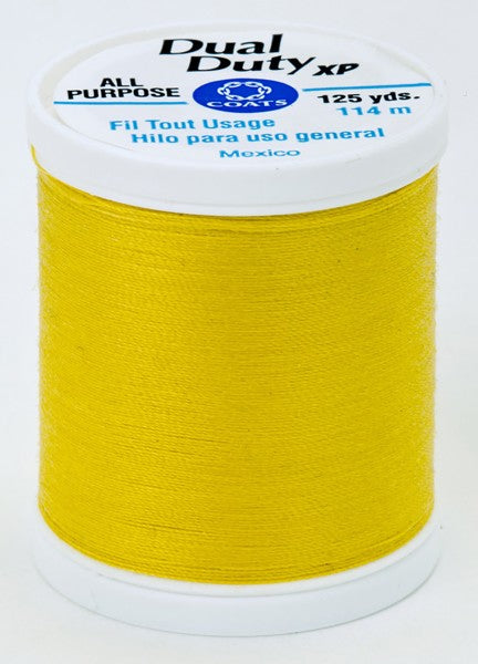 Coats and Clark XP Dual Duty Polyester Thread 125yd Bright Sun Yellow #9272
