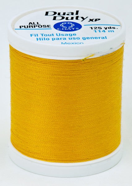 Coats and Clark XP Dual Duty Polyester Thread 125yd Bright Gold #9274