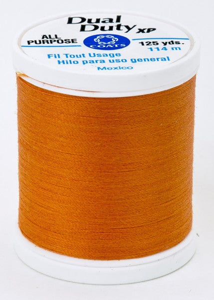 Coats and Clark XP Dual Duty Polyester Thread 125yd Bright Pumpkin #9277