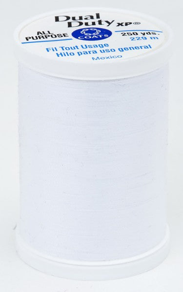 Coats and Clark XP Dual Duty Polyester Thread 250yd White #0100