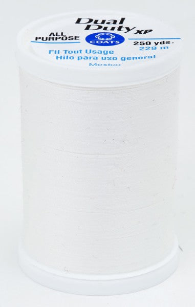 Coats and Clark XP Dual Duty Polyester Thread 250yd Winter White #0150