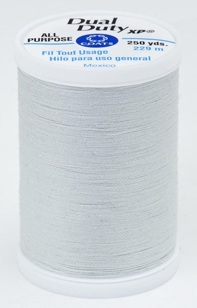 Coats and Clark XP Dual Duty Polyester Thread 250yd Silver #0230