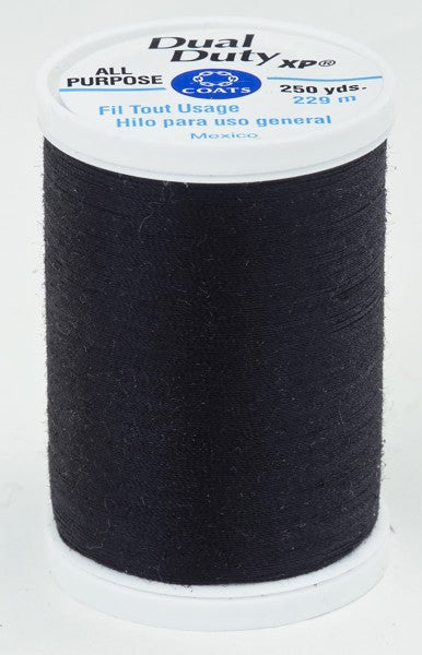 Coats and Clark XP Dual Duty Polyester Thread 250yd Celestial Black #0950