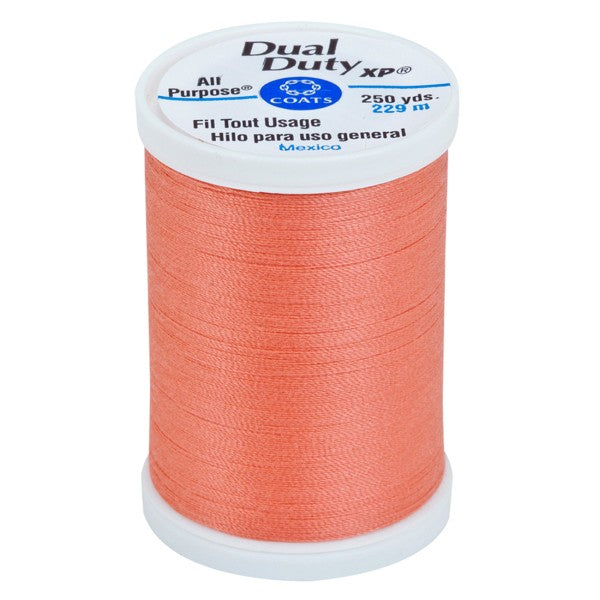 Coats and Clark XP Dual Duty Polyester Thread 250yd Orange Coral #1500