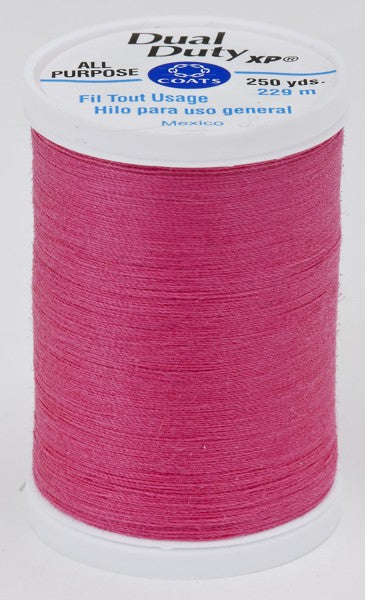 Coats and Clark XP Dual Duty Polyester Thread 250yd Hot Pink #1840