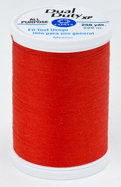 Coats and Clark XP Dual Duty Polyester Thread 250yd Devil Red #2470
