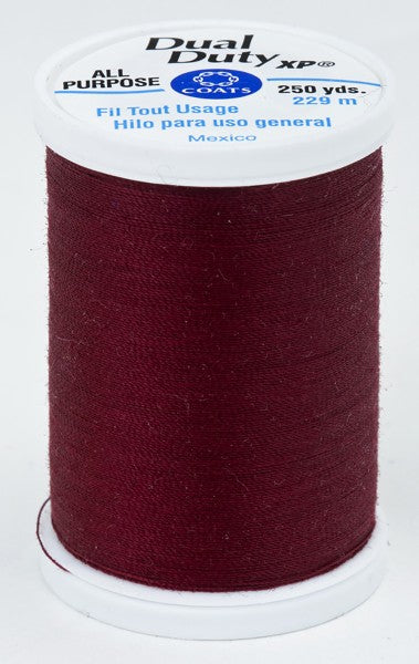 Coats and Clark XP Dual Duty Polyester Thread 250yd Dark Red #2900