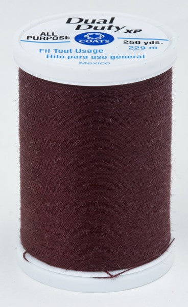 Coats and Clark XP Dual Duty Polyester Thread 250yd Henna Brown #2950