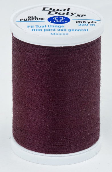 Coats and Clark XP Dual Duty Polyester Thread 250yd Maroon #2980