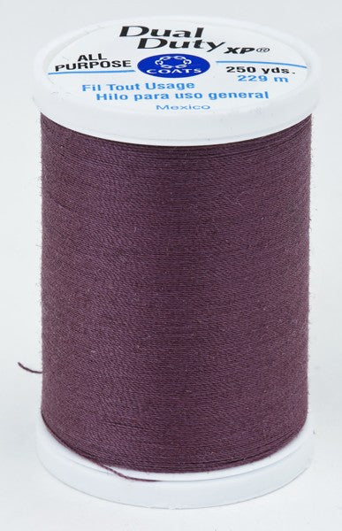 Coats and Clark XP Dual Duty Polyester Thread 250yd Mocha Plum #3140