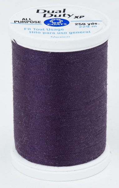 Coats and Clark XP Dual Duty Polyester Thread 250yd Royal Plum #3190