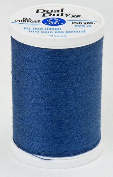 Coats and Clark XP Dual Duty Polyester Thread 250yd Blue Chip #4580