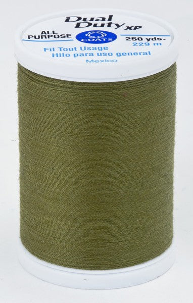 Coats and Clark XP Dual Duty Polyester Thread 250yd Olive #6340