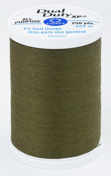 Coats and Clark XP Dual Duty Polyester Thread 250yd Bronze Green #6360