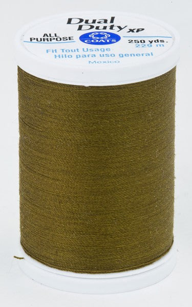 Coats and Clark XP Dual Duty Polyester Thread 250yd Golden Olive #6940