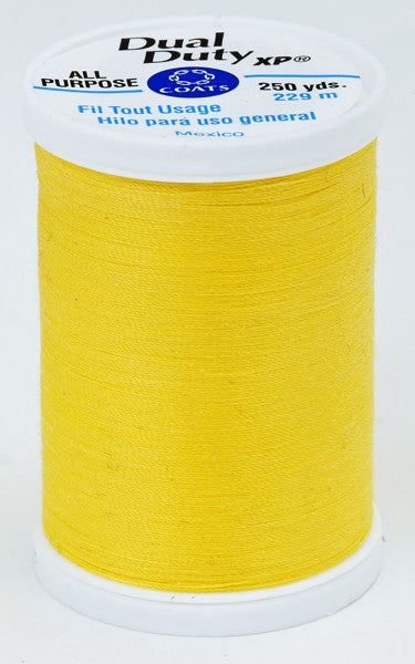Coats and Clark XP Dual Duty Polyester Thread 250yd Sun Yellow #7250
