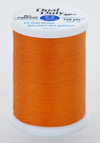 Coats and Clark XP Dual Duty Polyester Thread 250yd Tangerine #7630