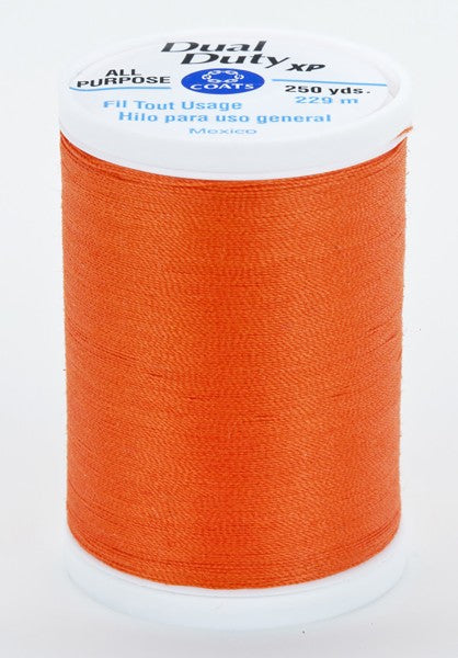 Coats and Clark XP Dual Duty Polyester Thread 250yd Orange #7640